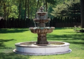3 TIER SCALLOP FOUNTAIN ON 8\' POOL