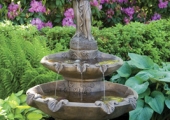 TWO TIER LARGE GIRL HOLDING JUG FOUNTAIN