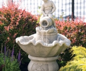 CHERUB AND URN FOUNTAIN