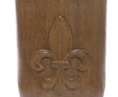 XL Rd Bottom Cylinder Fleur De Leis Pot